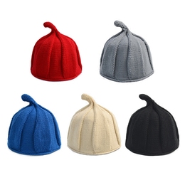 宝宝毛线针织帽子 2015冬季新款男童女童套头帽 韩版休闲保暖帽潮