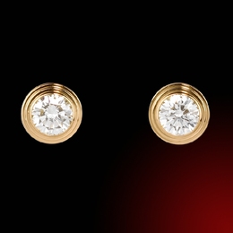 2015款韩国纯银裸钻石耳钉女男18K玫瑰金单钻气质耳饰耳环