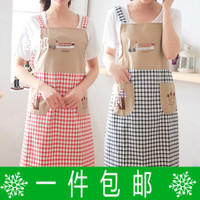 厨房可爱防油污家务清洁防尘工作服韩版成人围裙9.9包邮