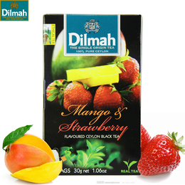 迪尔玛Dilmah斯里兰卡进口锡兰红茶水果茶芒果草莓茶包20包体验装