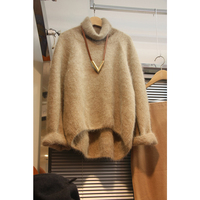 181韩国东大门代购2015新款冬装高领貂绒毛衣女套头长袖加厚上衣