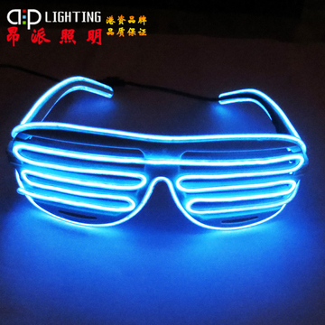 包邮百叶窗眼镜 EL发光眼镜发光玩具眼镜 声控冷光眼镜 LED眼镜