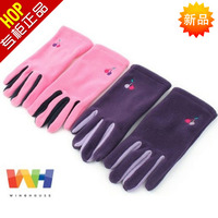 新款韩国winghouse 保暖儿童手套五指女童秋冬分指珊瑚绒手套女孩