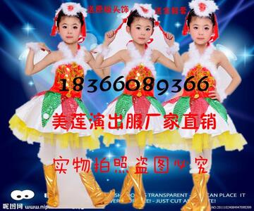 小荷风采红红的中国结/儿童舞蹈演出服/套装蓬蓬纱裙爵士舞服装