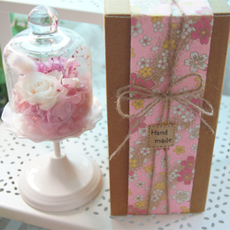 进口永生花保鲜玫瑰欧式玻璃罩高脚铁艺创意生日礼物 顺丰包邮