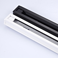 特价轨道条导轨条轨道滑条 LED轨道灯配件轨道槽黑/白 铝基板