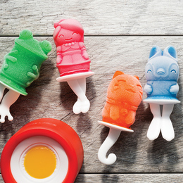 包邮正品美国ZOKU硅胶冰格 儿童家用卡通迷你冰棒机冰模DIY棒冰