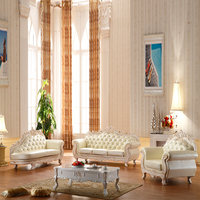 法式家具皮沙发欧式沙发组合客厅新古典沙发简约田园欧式真皮沙发