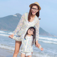 2015夏季新款亲子装夏装防晒服女长袖防紫外线女童防晒衣短外套