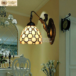 简约中式镜前灯仿复古典书房茶楼床头灯走廊过道实木创意中式壁灯