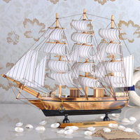 帆船模型摆件客厅木制客厅玄关桌面家居装饰品一帆风顺创意工艺品