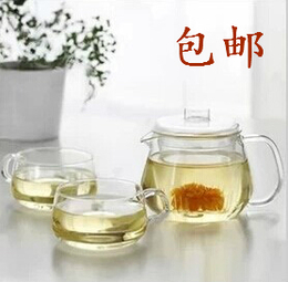 耐高温玻璃茶具套装耐热玻璃茶壶透明过滤泡花茶壶功夫茶具泡茶器