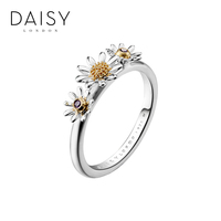 英国Daisy London生日送礼手工复古三雏菊兰德环戒指