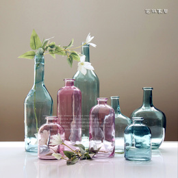 Z.M 北欧简约风格 手工吹制高品现代简约玻璃花瓶摆件饰品