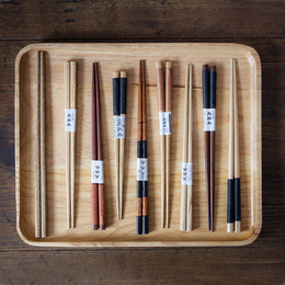 日式筷子创意实木筷子木质便携筷原木筷子家用环保筷子天然手工筷