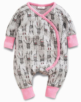【现货】英国代购NEXT正品童装春款女宝宝小兔印花长袖连身衣