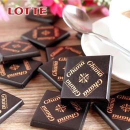 韩国进口零食品 LOTTE乐天Ghana加纳纯黑巧克力 90g盒装