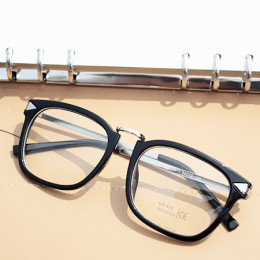 韩国人气男女款潮流大框金属眼镜框 非主流方框近视眼镜架平光镜