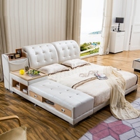 皮床 床 双人床 真皮床 软体床 品牌榻榻米床 1.8米 婚床