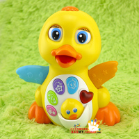 汇乐玩具808eq摇摆大黄鸭电动万向音乐鸭子儿童幼儿婴儿宝宝0-1岁