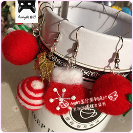 Amy羊毛毡戳戳乐DIY材料包圣诞松树/花环/礼物/袜子/手套/星星