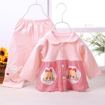 婴儿春装纯棉套装0-1-2-3-4-5-6-7-8-9个月0-1-2岁宝宝春季外出服