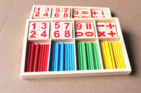 儿童益智学习算数棒 木质数数棒 科教玩具 彩色识色棒 算术棒