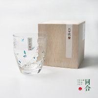 日本进口玻璃茶具佐佐木八千代窑锤目纹水晶玻璃杯水杯威士忌酒杯