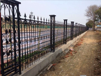 欧式铁艺围栏 小区别墅围栏栏杆 学校花园围栏栏杆户外铁艺围栏