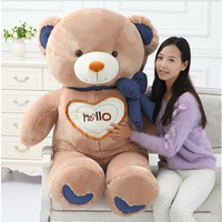 卡通小熊hello熊毛绒公仔泰迪熊玩具布娃娃生日礼物女生大熊抱枕