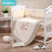Evanegline拉斐尔七件套婴儿棉床品套件被套 安全护围 床垫套