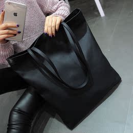 2015新款韩版清新时尚潮包单肩大包纯色手提包带小包休闲包女包