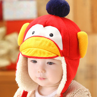 韩国婴儿童帽秋冬季1-4岁男女宝宝帽子毛绒护耳冬天保暖帽卡通帽
