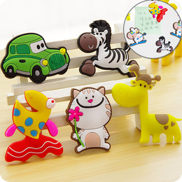 创意可爱动物冰箱贴磁贴装饰留言贴 儿童早教黑板吸铁石软胶磁贴