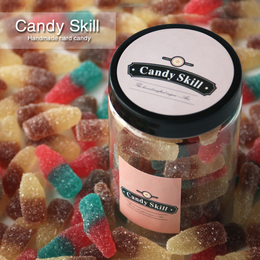 candyskill好吃的零食软糖进口食品糖果可乐双拼QQ橡皮糖罐装lab