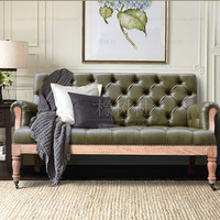 出口欧式美式客厅真皮沙发法式乡村实木沙发现代大小户型沙发组合