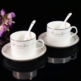 2套起包邮 欧式咖啡杯套装 骨瓷咖啡杯3件套 创意陶瓷咖啡杯碟勺