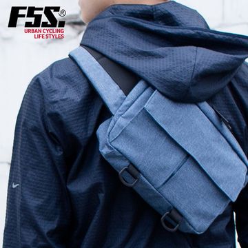 F5S原创设计师运动腰包单肩手提斜跨包 潮流情侣款男女户外小挂包