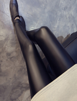 2015秋冬新款黑色加绒加厚pu皮裤女外穿打底裤修身显瘦小脚裤长裤