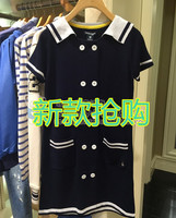 2016夏季新款海军风领子短袖连衣裙女TTCK62402B-00 CK62402B