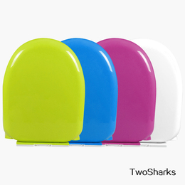 两只鲨鱼 马桶盖彩色马桶盖板 通用坐便盖坐便器盖加厚盖子缓降