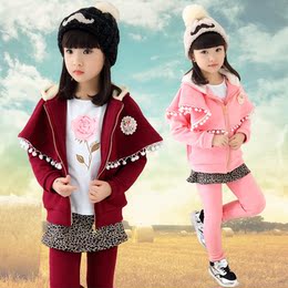 童装2015新款韩版女童春秋冬装宝宝套装3-5-6-8岁女孩加厚两件套