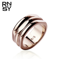 RSNY美国时尚饰品品牌 经典多层立体宽版镜面网红戒指指环女RS012
