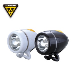 TOPEAK 车前灯 3颗两白LED灯泡 防水设计 恒亮闪烁两种模式TMS036