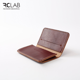RClab原创 手工缝制真皮名片包植鞣卡包零钱包男士女士创意定制