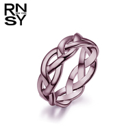 RSNY美国时尚饰品 新款正品气质款镂空线条交织镀金尾戒指指环