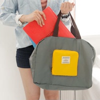 韩国清新简约户外旅行收纳整理包单肩包大容量环保购物袋手提袋