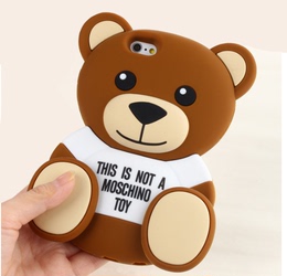 范冰冰同款 泰迪熊 卡通硅胶苹果5/5S 6/6P抱抱熊 小熊软手机壳