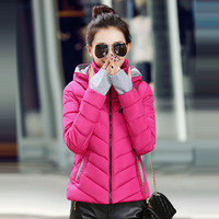 爆款韩版女装羽绒服女双领手套短款时尚休闲气质外套棉衣反季包邮