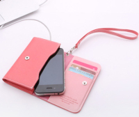 【蜜丫韩国家居】iPhone 4 HTC通用便携手机保护套 卡包钱包兼用